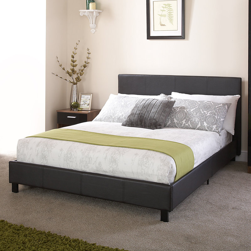 Morgana Upholstered Bed, Black, Double (4'6)