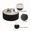 Table basse en cuir fritté clair-1762651736