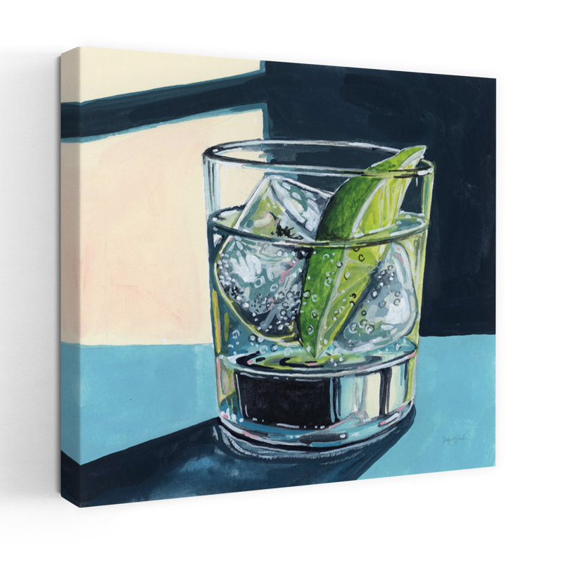 Strong Gin and Tonic I, art contemporain, H 18 po x l 18 po