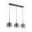 3 - Light Glass Globe Kitchen Island Pendant Light