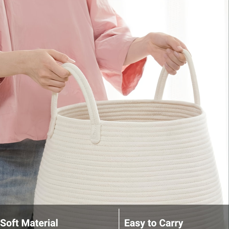 Fabric Laundry Hamper, White