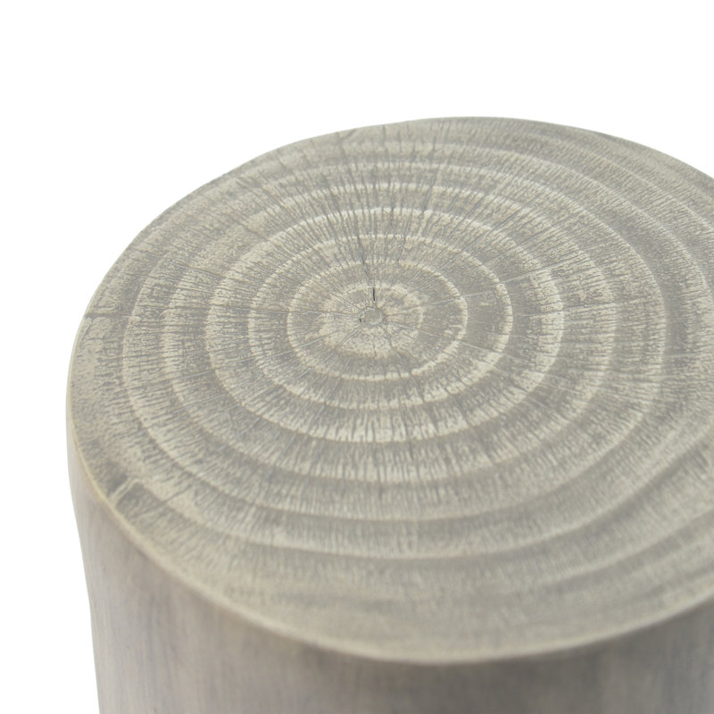 Table de bout Hollow Rustic 14,5 * 14,5 * 16,75 pouces en oxyde de magnésium gris
