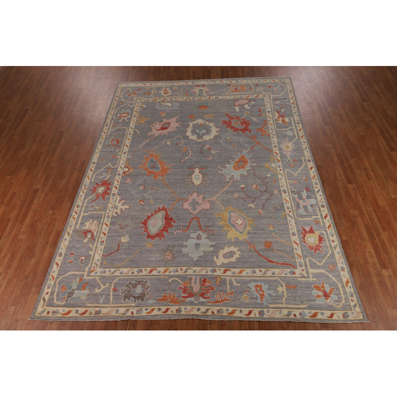 Tapis turc gris Oushak 9x12