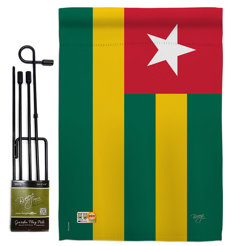 Double Sided 18.5'' H x 13'' W Polyester Flag Set