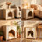 Solid Pet House For Small Cats, Functioning As Side Table, Yellow, American Design
