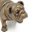 Figurine réaliste de bouledogue français vintage avec finition cuivre