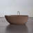 Vast Studio 62.8'' x 30.3'' Matte Brown Freestanding Bathtub Modern Oval Deep Soaking Tub for Luxury Bathroom-97549042