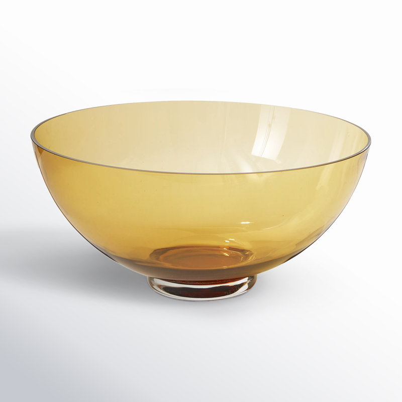 Angier Glass Serving Bowl, Yellow