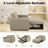 Shortridge 48.5" W Convertible Sleeper Sofa Bed with Adjustable Backrest-1222057714