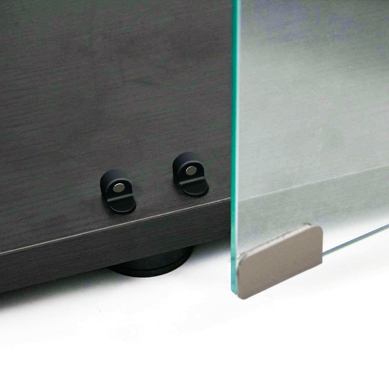 Vitrine en verre trempé, armoire à vin, armoire de rangement, classeur, avec bande DEL Bluetooth, peut être contrôlée par une télécommande ou une application mobile, roulettes pivotantes, peut être placée n'importe où