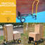Chariot à main 4 roues convertible 2 en 1 plateforme Dolly Robuste Chariot utilitaire pliable d'une capacité de 600 lb pour un entrepôt de jardin