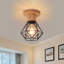 Vintage Industrial Diamond Shape Flush Mount
