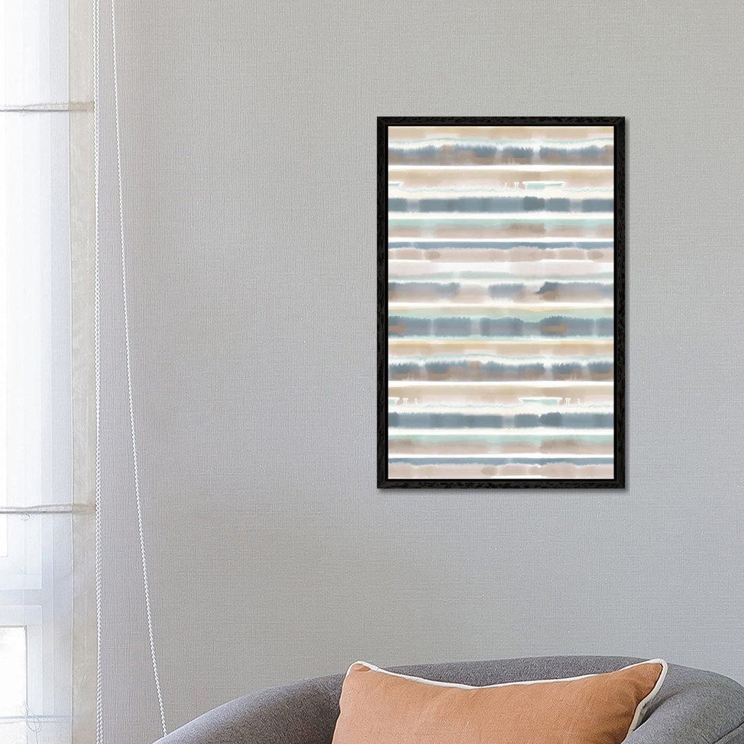 Watercolor Stripe Earthy by Jacqueline Maldonado - Print on Canvas