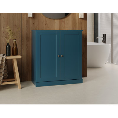 Palace Imports 100% Solid Wood 32" Bathroom Storage Cabinet with Shaker Doors, 2-Drawers & Adjustable Shelves