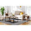 Table de chevet en brun rustique