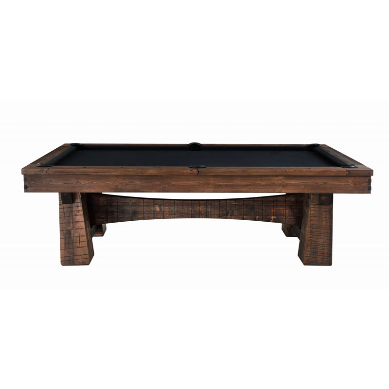 Bull Run 8' Slate Pool Table with Professional Installation Included, Navy, No