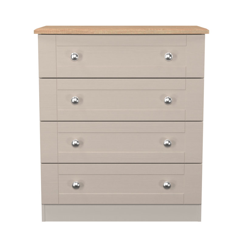77 cm W Chest of 4 Drawers, Beige