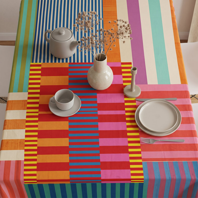 Printed Cotton Blend Tablecloth