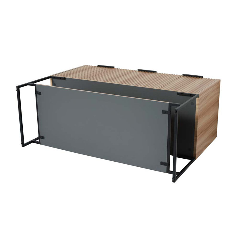 Meuble-lavabo autoportant de 48 po avec lavabo en résine, Érable / noir
