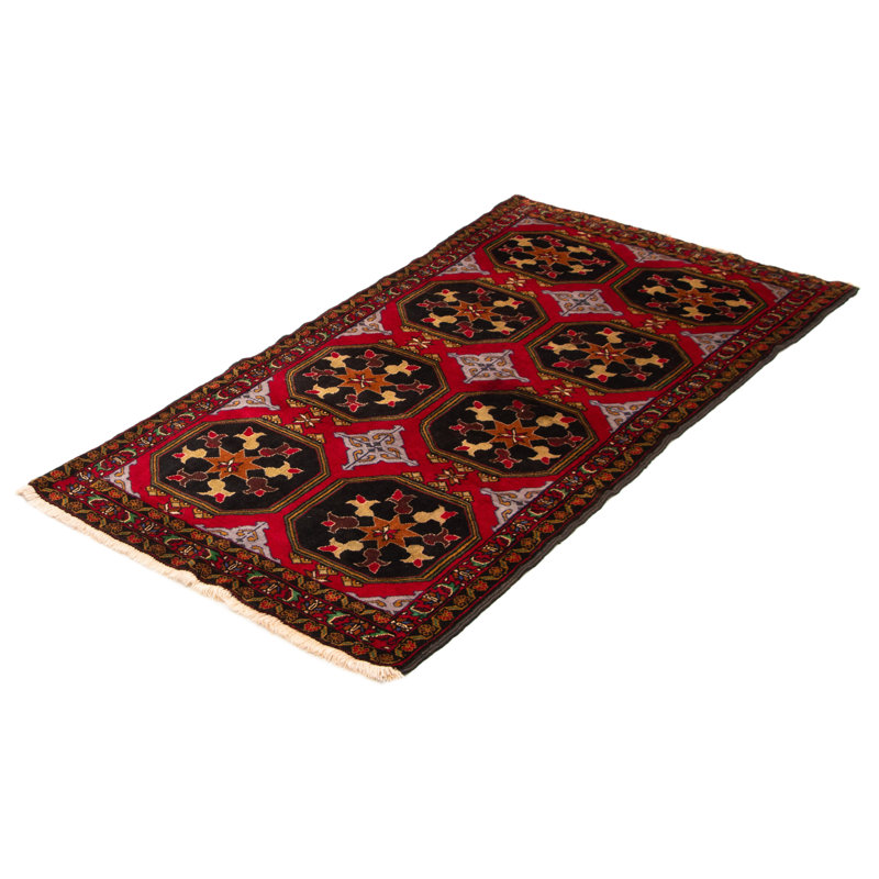 Tapis rouge Royal Baluch 3 pi 5 po x 6 pi 9 po