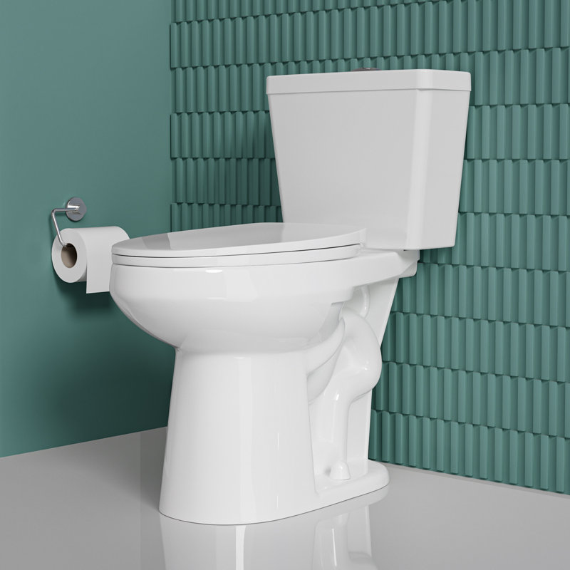 19" ADA Comfort Height Elongated Two-Piece Tall Toilet for Seniors, 1.0/1.28 GPF Tornado Dual Flush, MAP 1000g