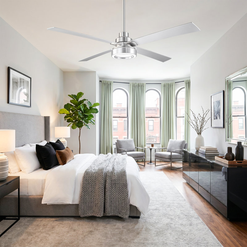 Vaczon 60" Smart Dimmable LED Ceiling Fan with Remote and APP Control, Double-Sided Wood Blades,3 Colors Lights, 6 Speeds Reversible DC Motor, Timer, 6''/10'' Downrods