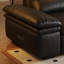 Causeuse-coussin modulable noire en cuir véritable-112787385-112787388