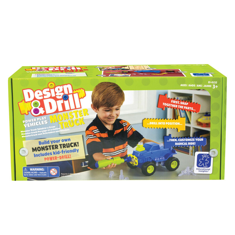 Design and Drill Power Play Vehicles Monster Truck