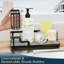 Serviteur de cuisine en acier inoxydable avec plateau absorbant en diatomite et porte-brosse-110369169