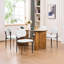 Sherpa Fabric Upholstered Dining chair, Side Chair With Backrest For Dining Room,Kitchen,Living Room,White-998846945