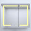 36 po X P 30 H, rectangulaire, aluminium argenté, armoire à pharmacie, miroir, DEL, stations de charge, cadre antirouille, bandes à DEL haute densité, prises de courant, cadre