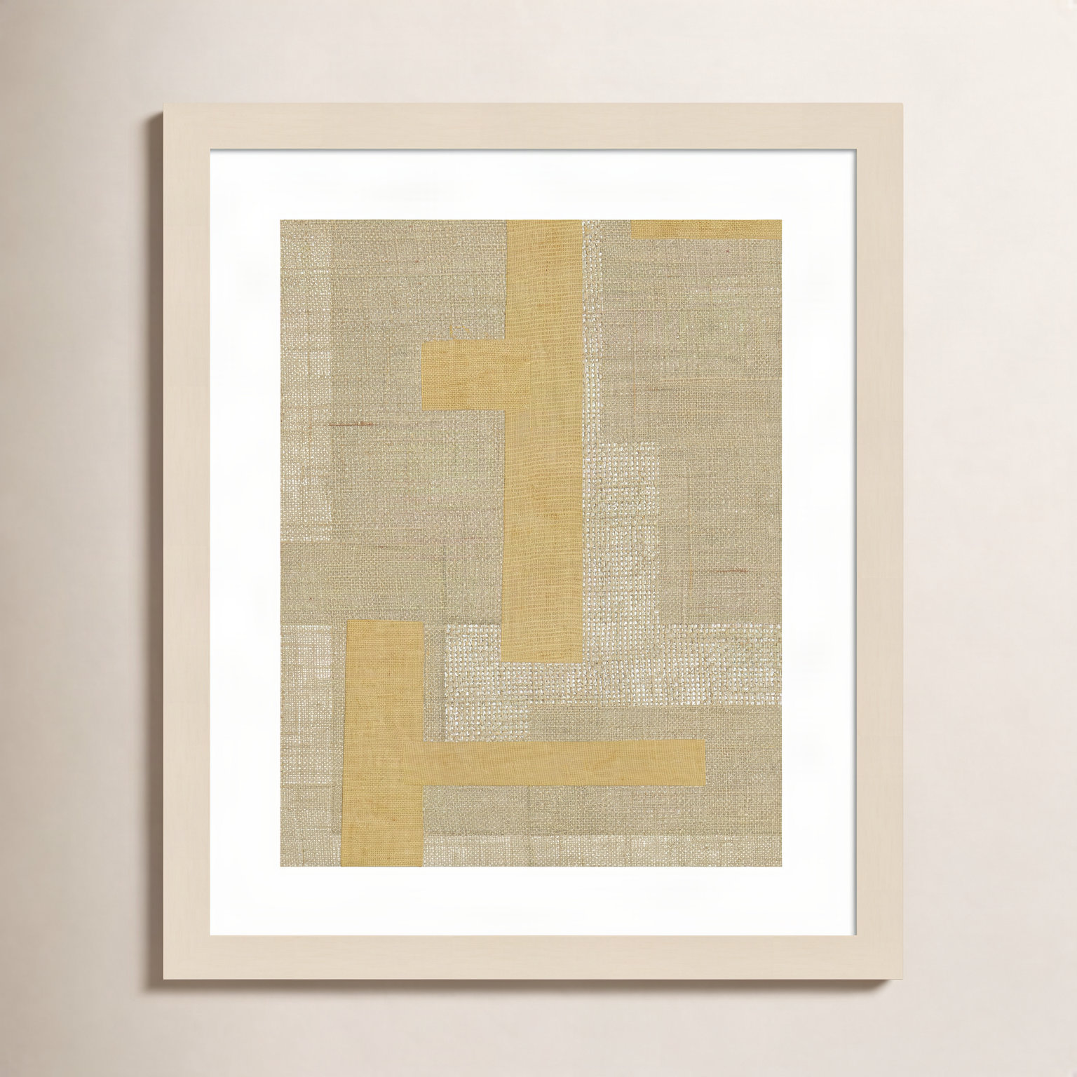 Fabric Pattern Collage No. 4 Print, Brown, 17" H x 14" W
