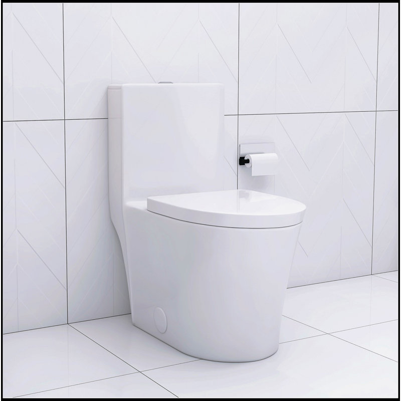 Toilette allongée une pièce - blanc