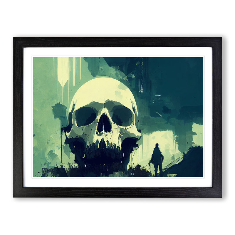 Skull Art Vol.2 Abstract - Framed Print, Black, 25cm H x 34cm W x 2cm D