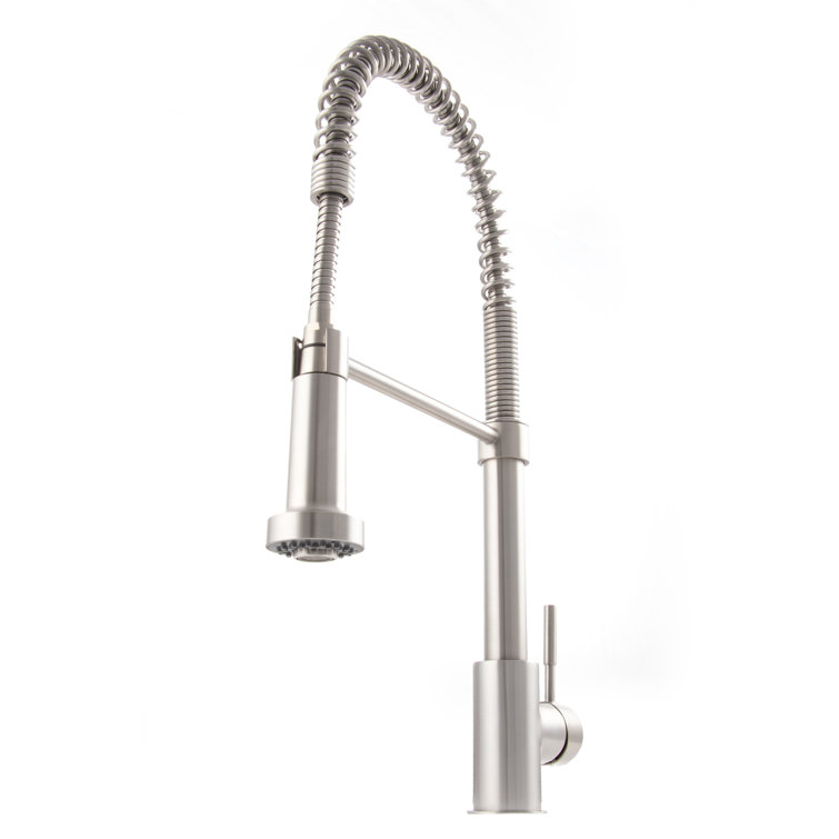 Apollo Pull Down Single Handle Kitchen Faucet with Side Spray and Accessories