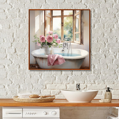«Bath Laundry Gentle Watercolor I», reproduction sur toile