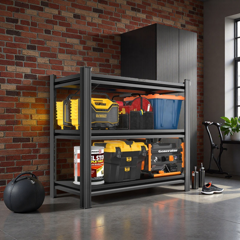 3-Layer Storage Rack, Metal Storage Rack, Adjustable Height Partition, Suitable For Living Room, Kitchen