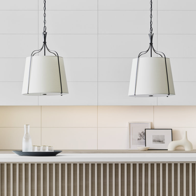 1 - Light Bell Pendant, Smith Steel, 24.75" H x 18.25"W x 18.25" D