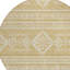 Tapis rond lavable intérieur et extérieur 8 pi doré et ivoire Southwestern