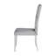De 2 chaises d'appoint rembourrées en velours, gris et - Chaises modernes avec velours pour le confort, salle à manger