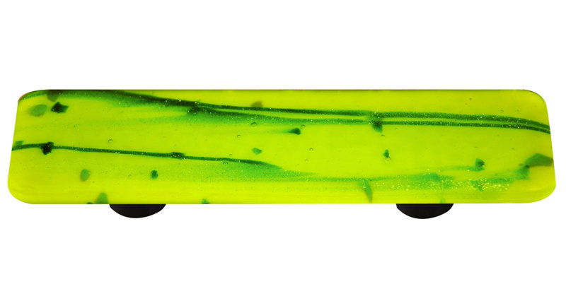 Poignée barre 3 po Mardi Gras, Aluminium / blanc sur vert printemps