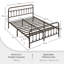 Metal Bed Frame with Vintage Headboard-435665686-419180860