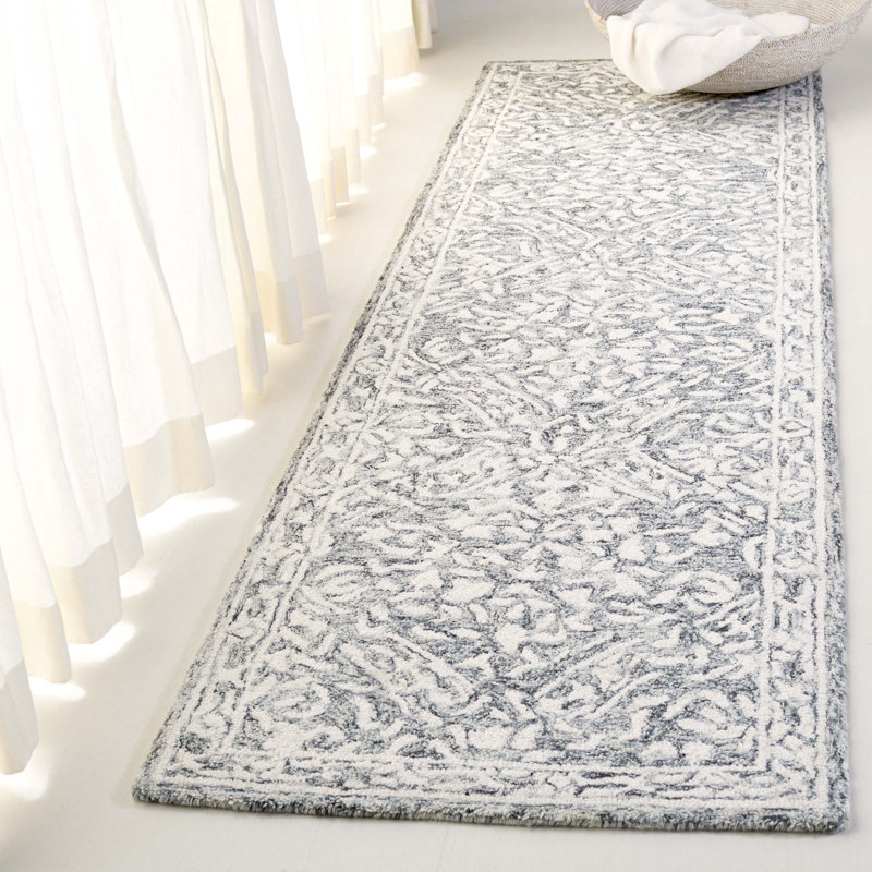 Olivier Lauren Ralph Lauren Hand Tufted Wool & Cotton Damask Rug, Runner 2'3" x 8'
