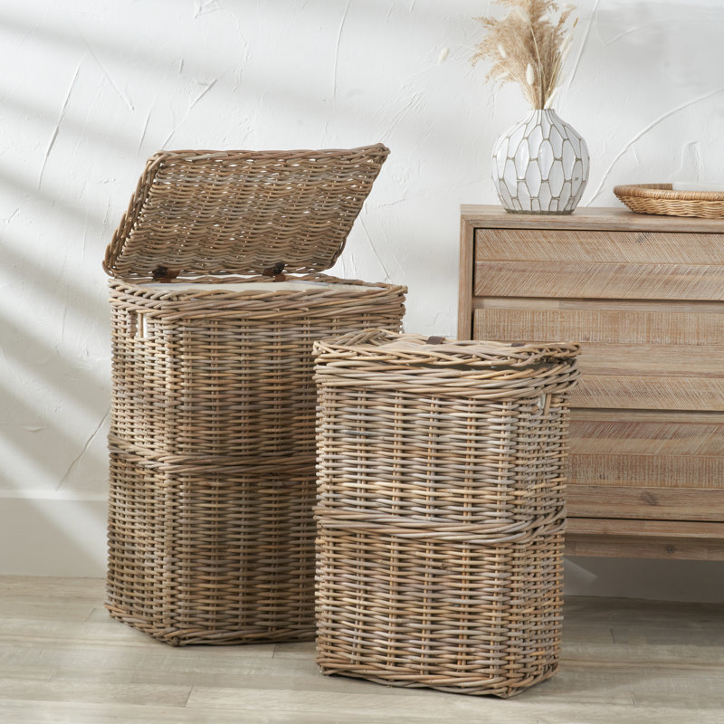 Hand Woven Wicker Laundry Hamper