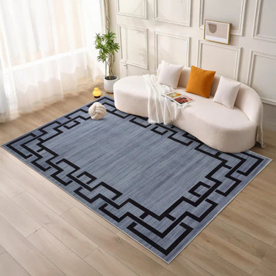 Coll Abstract Machine Printed Area Rug