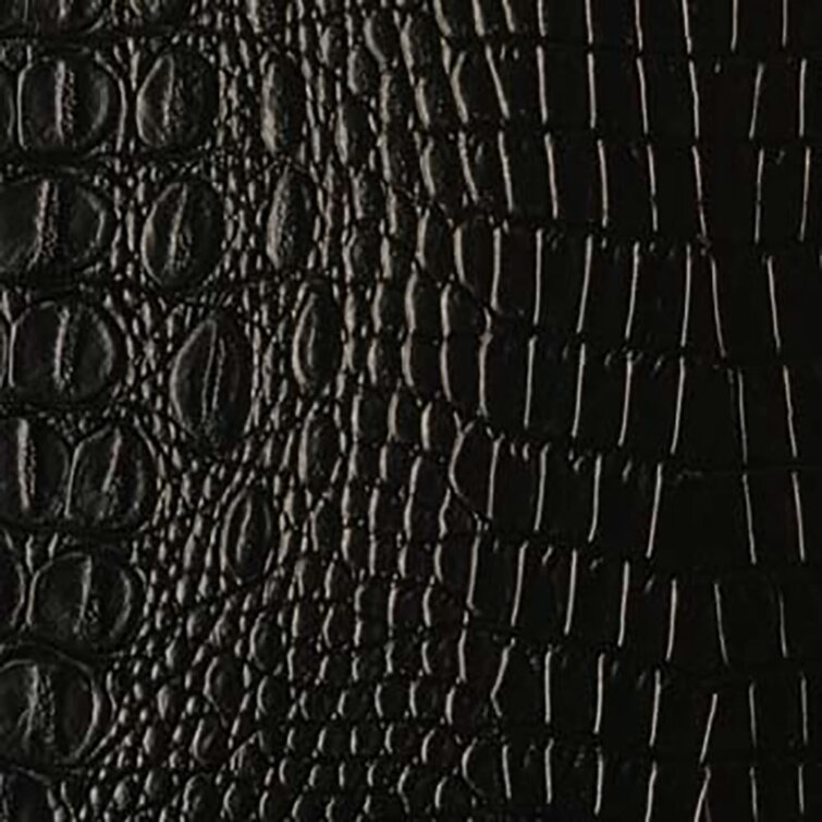 Wall Mural Black leather upholstery texture 