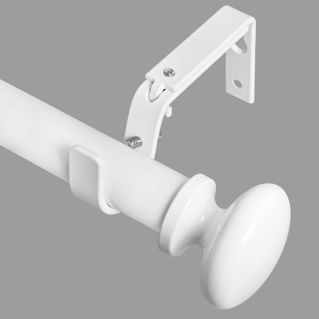 Aricel Meriville 1-Inch Diameter Prima Single Window Treatment Curtain Rod, Adjustable Red Barrel Studio® 