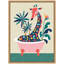 «MCM Giraffe in Bathaign» par Rachel Lee 3 Birdies Studio, reproduction d'art sur toile encadrée-140043014