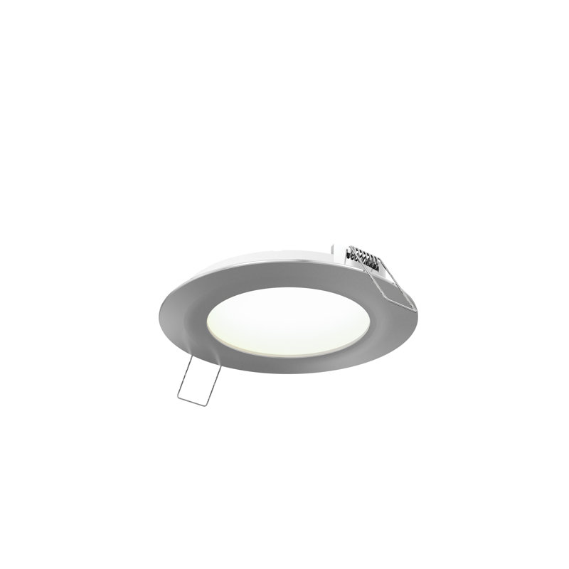Downlight à DEL 4 po avec changement de température de couleur, Nickel satiné