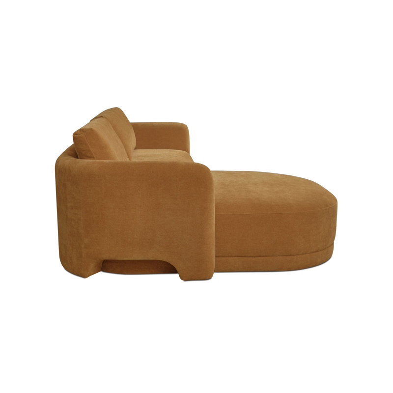 Emmy Sectional Ginger Left, Left Hand Facing, Ginger Polyester